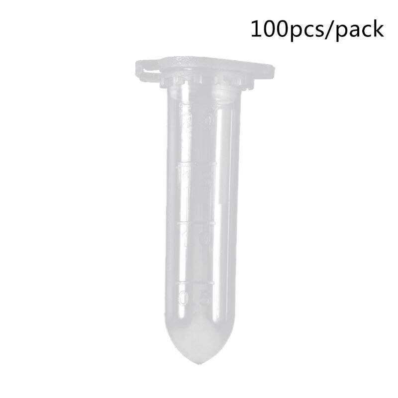 100 st 2ml genomskinliga plastflaskor behållare med snäpplock centrifugrör flaskor provlabbbehållare  m17f