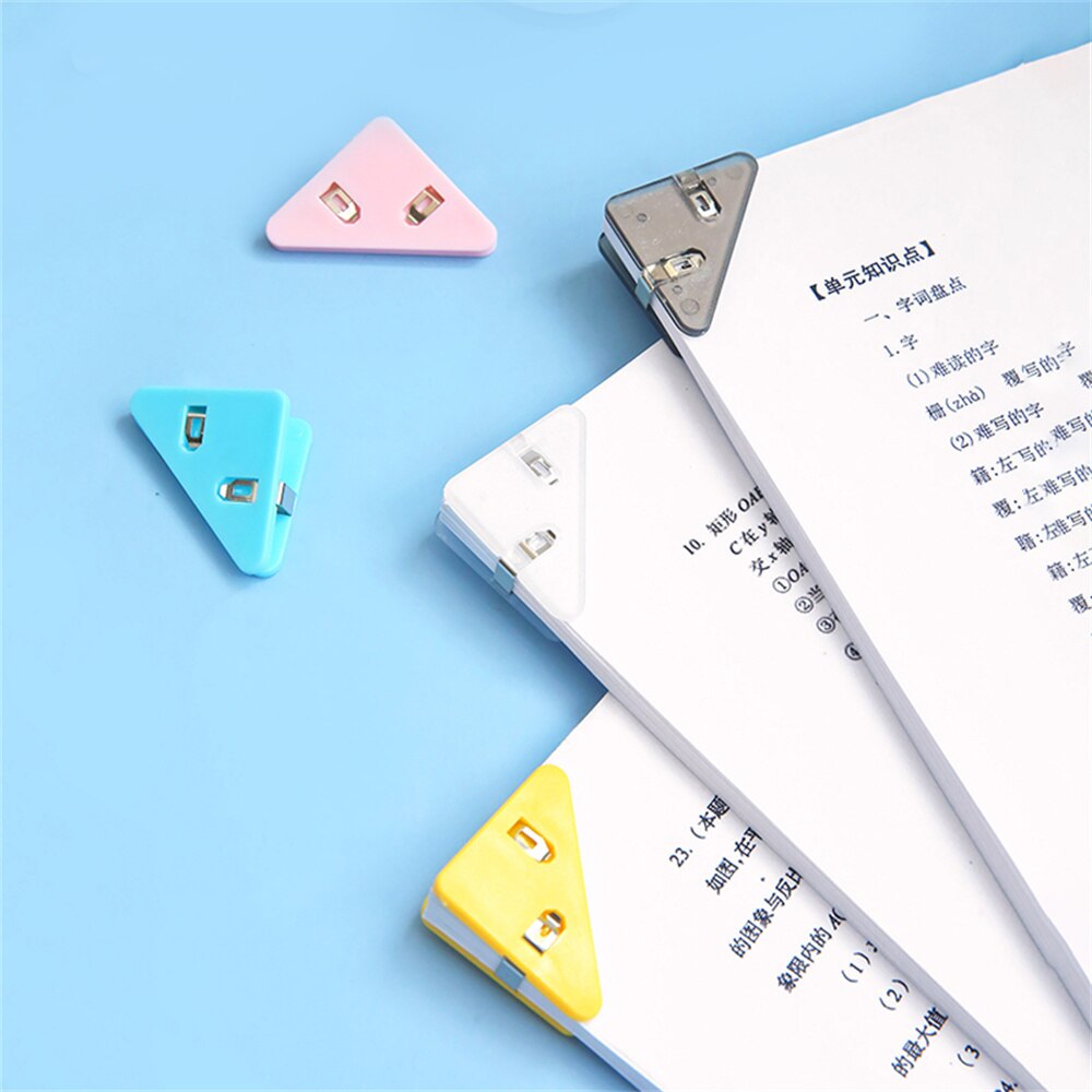 5 stücke Kunststoff Ecke Clip transparent Prüfung Seite Halfter Papier Clip Klemme Datei Index Foto Büro Schule Schreibwaren