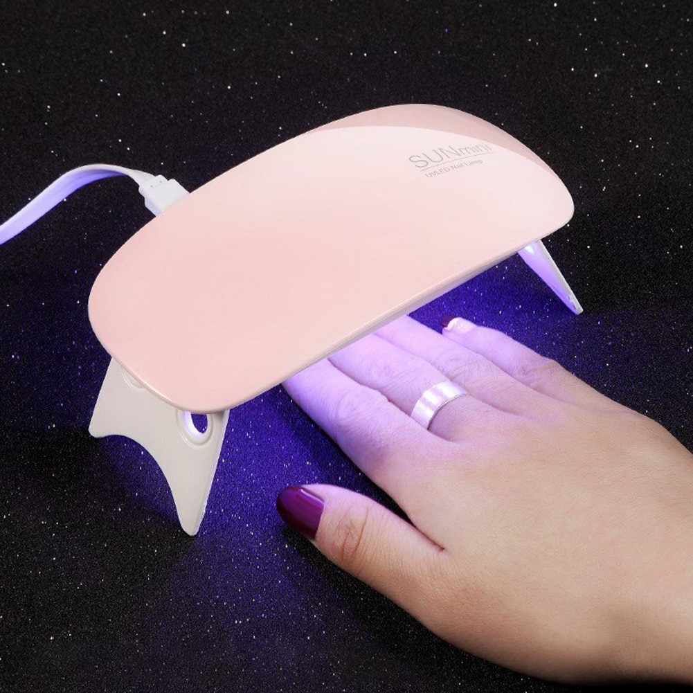 6w mini uv led negletørrer usb drevet manicure gel lak hærdningslampe neglesalon neglelampe lak hærdende bagelys