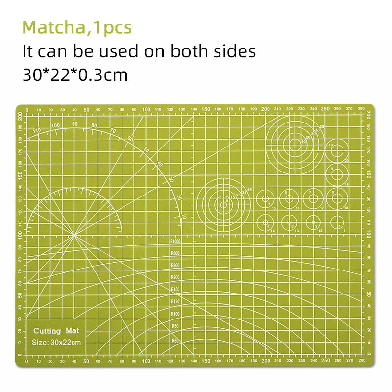 A4 Pvc Snijden Mat Self Healing Snijden Patchwork Gereedschap Snijden Matten Voor Diy Leer Hulpmiddel Pad Papier Mat Voor Snijden: Matcha(30x22)