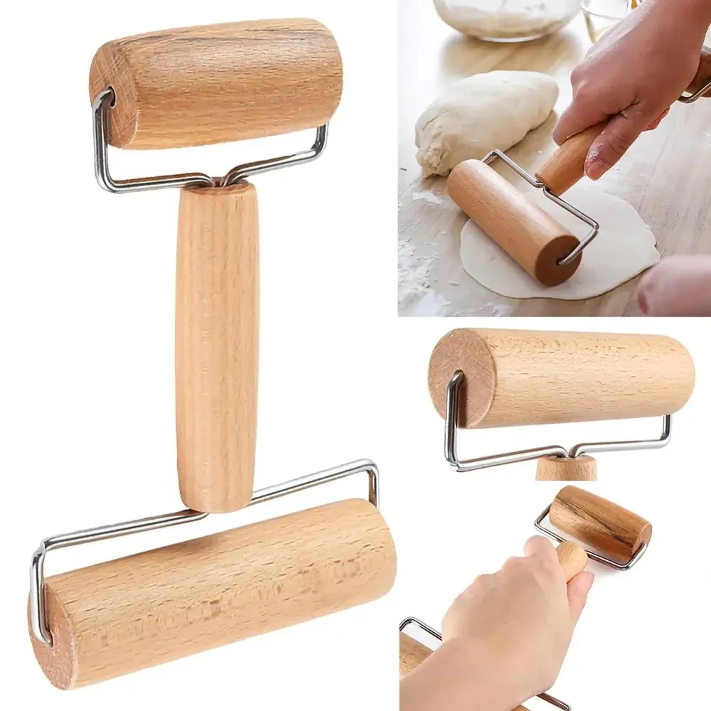1PC Rolling Pin Pastry and Pizza Baker Roller Wooden Baking Crush Nuts Crackers Cookies Kitchen Utensils