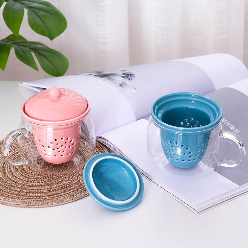 Colador de frutas y té de cerámica , vaso de té con cubierta, de cumpleaños, nueva Deisign, taza de té de estilo chino