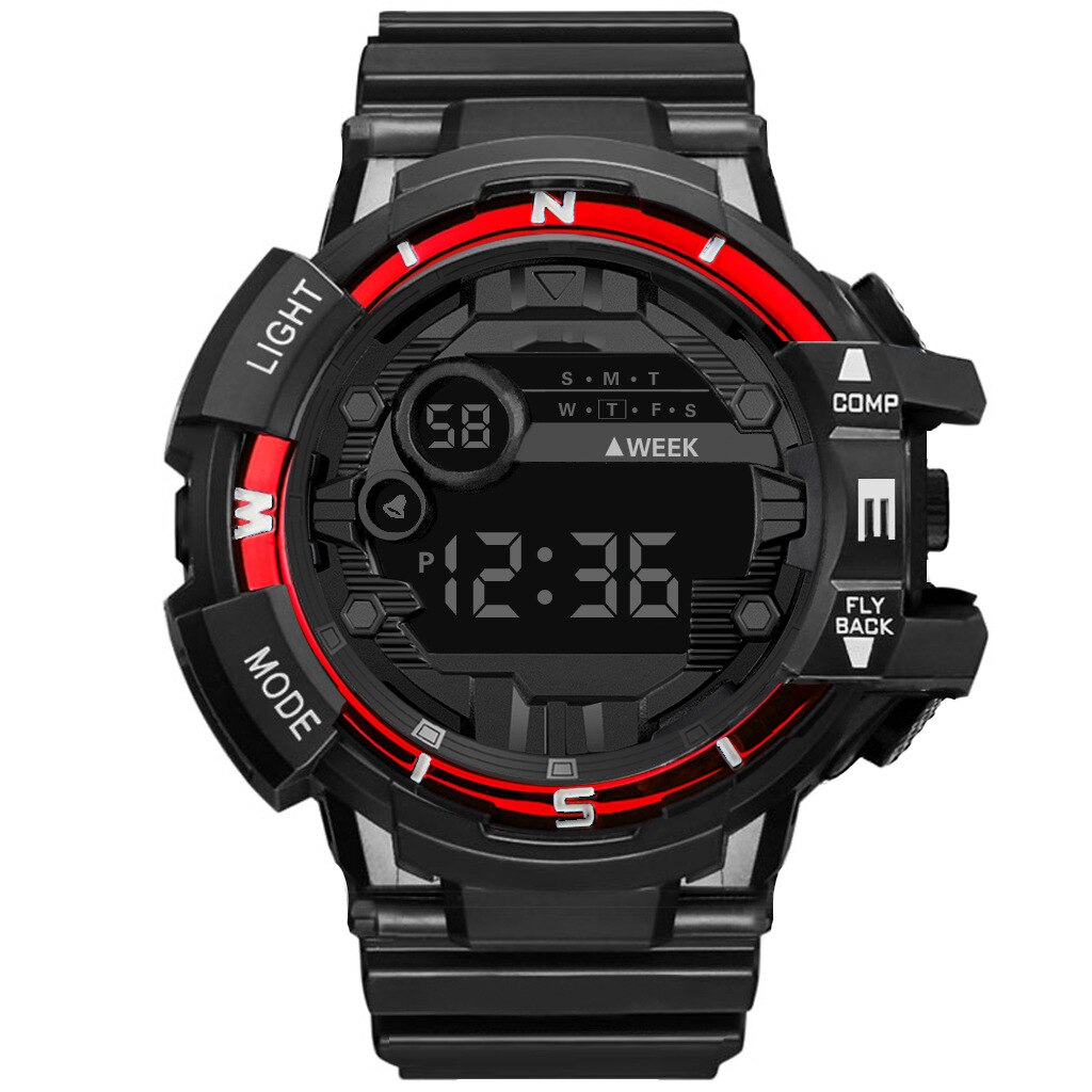 Luxury Mens Digital LED Watch Date Sport Men Outdoor Electronic Watches Waterproof LED Digital Wrist Watch Clock Male Relogio: B