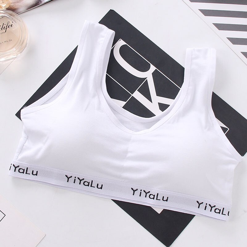 Fille formation lin doux Brassiere Sport fille soutiens-gorge pour ado filles lettre enfants Topic pour adolescents gilet