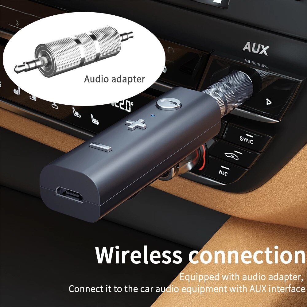 Essager Bluetooth 5.0 Receiver Wireless Adapter For 3.5mm Jack Earphone Speaker Headphones Bluetooth Aux Audio Music Transmitter
