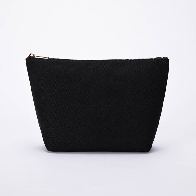 Opbergtas Vrouwelijke Canvas Art Liner Koreaanse Bag Medium Clutch Bag Cosmetische Tas: Black