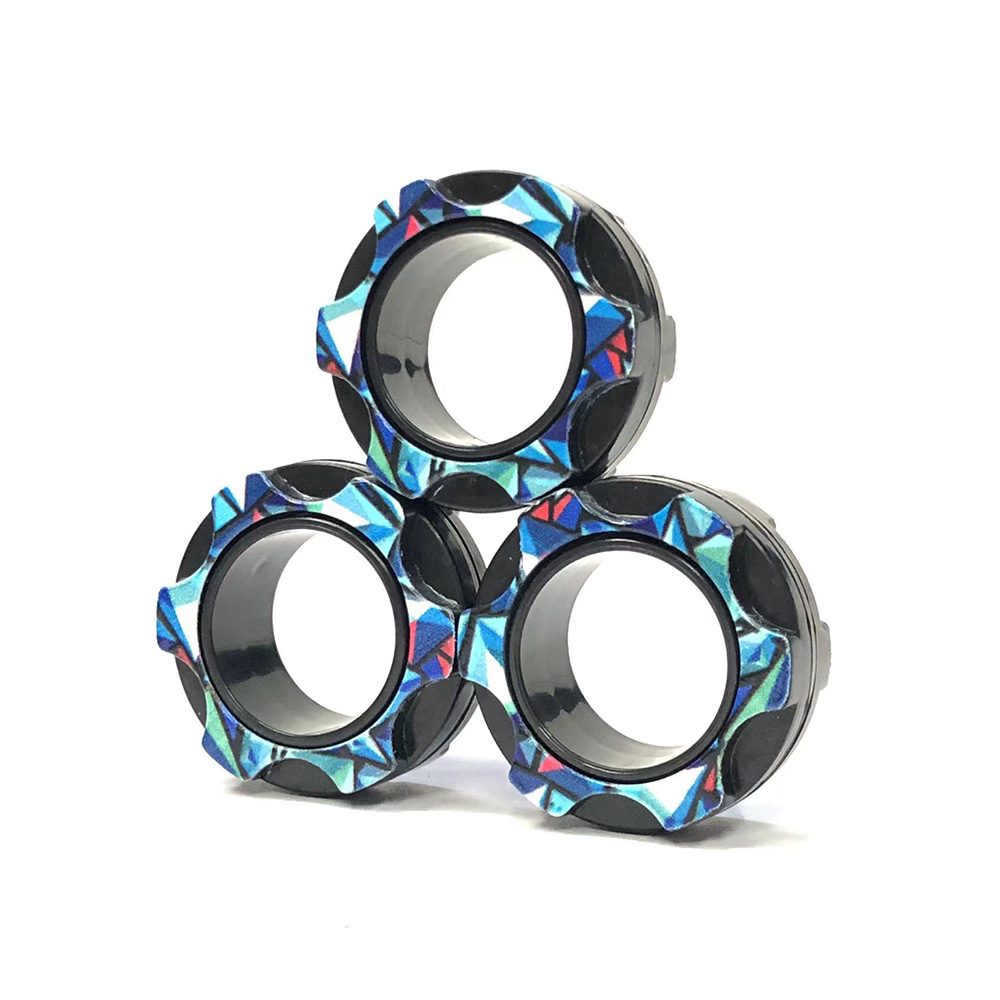 3PCS Magnetische Ringe Zappeln Spielzeug Magnet Ringe Set Figit Spielzeug Fingears Spielzeug Figetget Spielzeug Pack Kühlen Fidgets Packs für Jugendliche: i