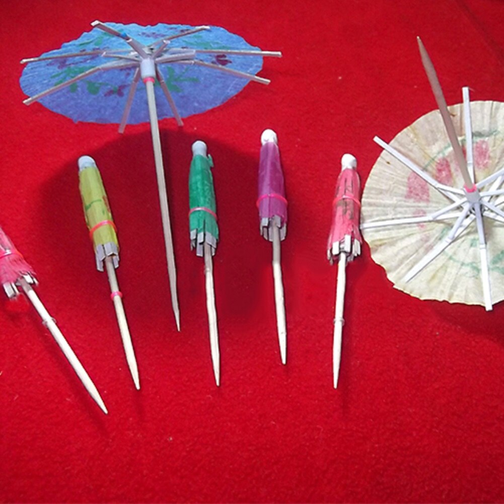Ombrelle Cocktail en papier, 50 pièces, mélange de couleurs vives, Mini ombrelle, choix de boissons, bâtons de fête de mariage, accessoires de Table