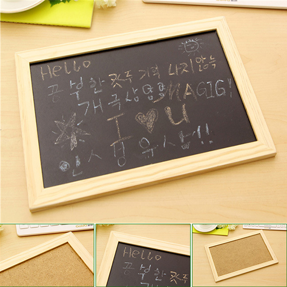 Krijtbordbord Enkelzijdig uitwisbaar prikbord Schoolbord Wanddecoratieborden met hangend touwtje 30x20cm