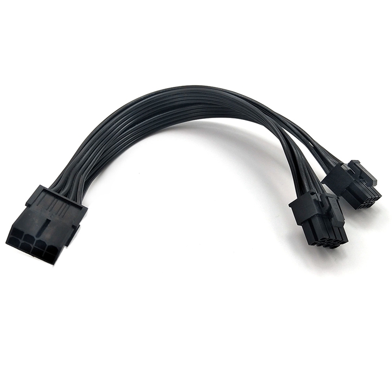 10 20cm grafikkarten- 8 -pin-buchse,  to 2 x 8p(6+2)- pin-verlängerungsstromkabel-stecker pcie pci express 18 awg 4 -adriges kabel