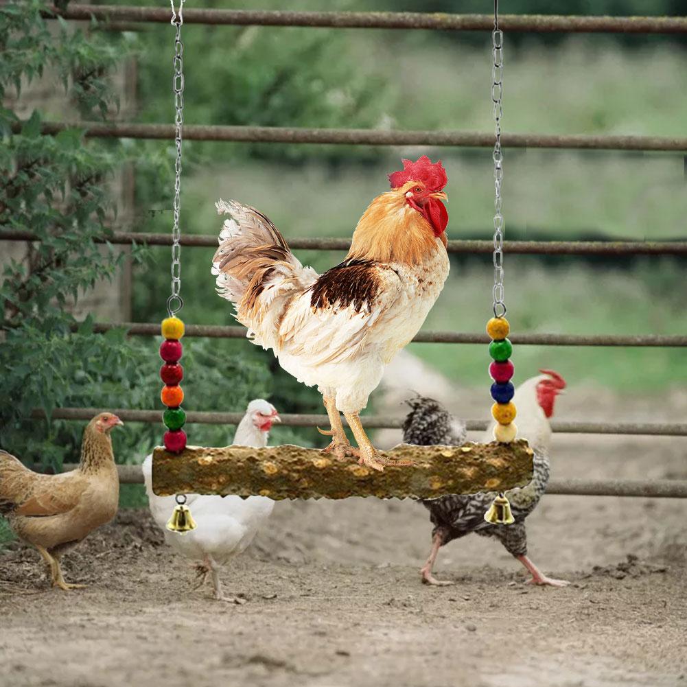 Kyllingesving kyllingelegetøj aborre kyllingetræ fugl tygle legetøj til høns mellemstore store fugle papegøjer træningsstandholder