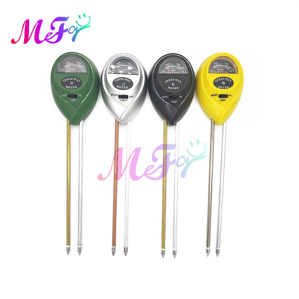 Testeur de Ph de sol 3 en 1, humidité, température, intensité du soleil, analyse de l'acidité et des alcalis