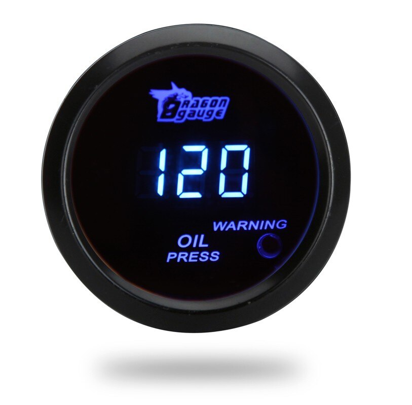 Digitale Oliedruk Meter Gauge W/Sensor Voor Auto 52mm 2 "LCD 0 ~ 12PSI Olie manometer Olie Druk Meter