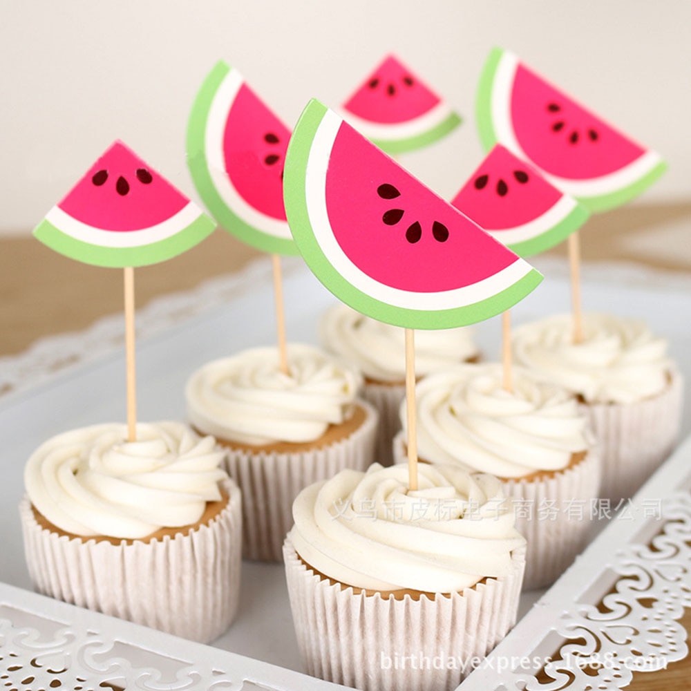 One in a Melon Cake Topper Glitter Watermelon Cupcake Topper 1st Birthday Party Cake Decor Watermelon Themed Kids Party Supplies