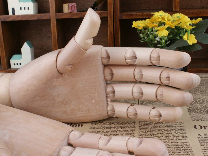 Model Hand 12 Inch cartoons joint Flexible wooden hand for drawing model Sketch supplies Decoration