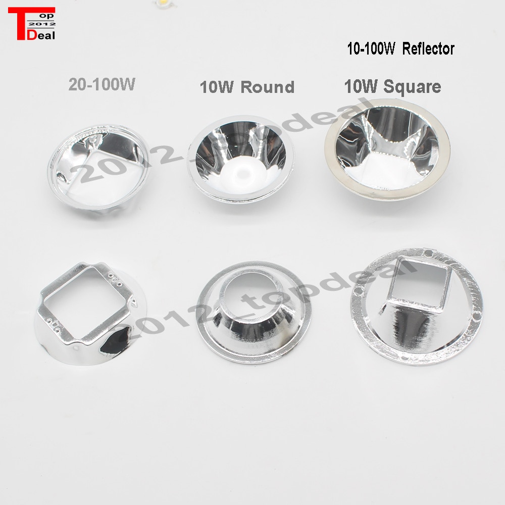 10 stks/partij len Reflector Collimator Voor 44mm Glas lens van 10 W 20 W 30 W 50 W 100 W LED chip len