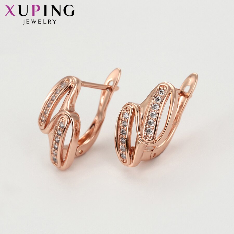 Xuping Rose Gold-color Plated Jewelry Sets Simple Style for Women Birthday Party 65220