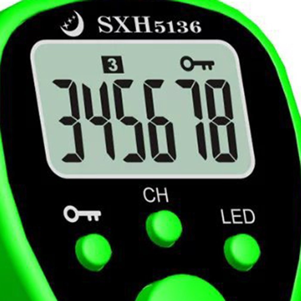 Finger Counter Clock LCD Electronic Digital Tally Counters with Time Digital Handheld Sports Stopwatch Time Clock Alarm
