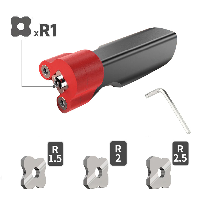Houtbewerking Rand Trimmes Hoek Handmatig Schaafmes Handgereedschap Hout Ontbramen Afschuinen Filetschraper: Rode, zilver toon