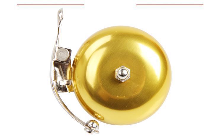 Bicycle Metal Bell Ring Loud Sound One Touch Classic Handlebar Cycling Bicycle Bell Ring Horn Alarm Accessory Cycle Push Bike: Gold