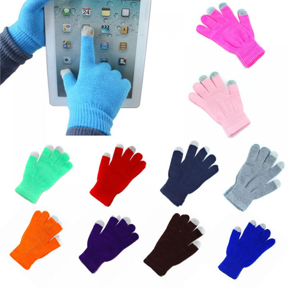 Magic touch screen handsker smartphone texting stretch voksen one size vinter varmere strik handsker 13 farver