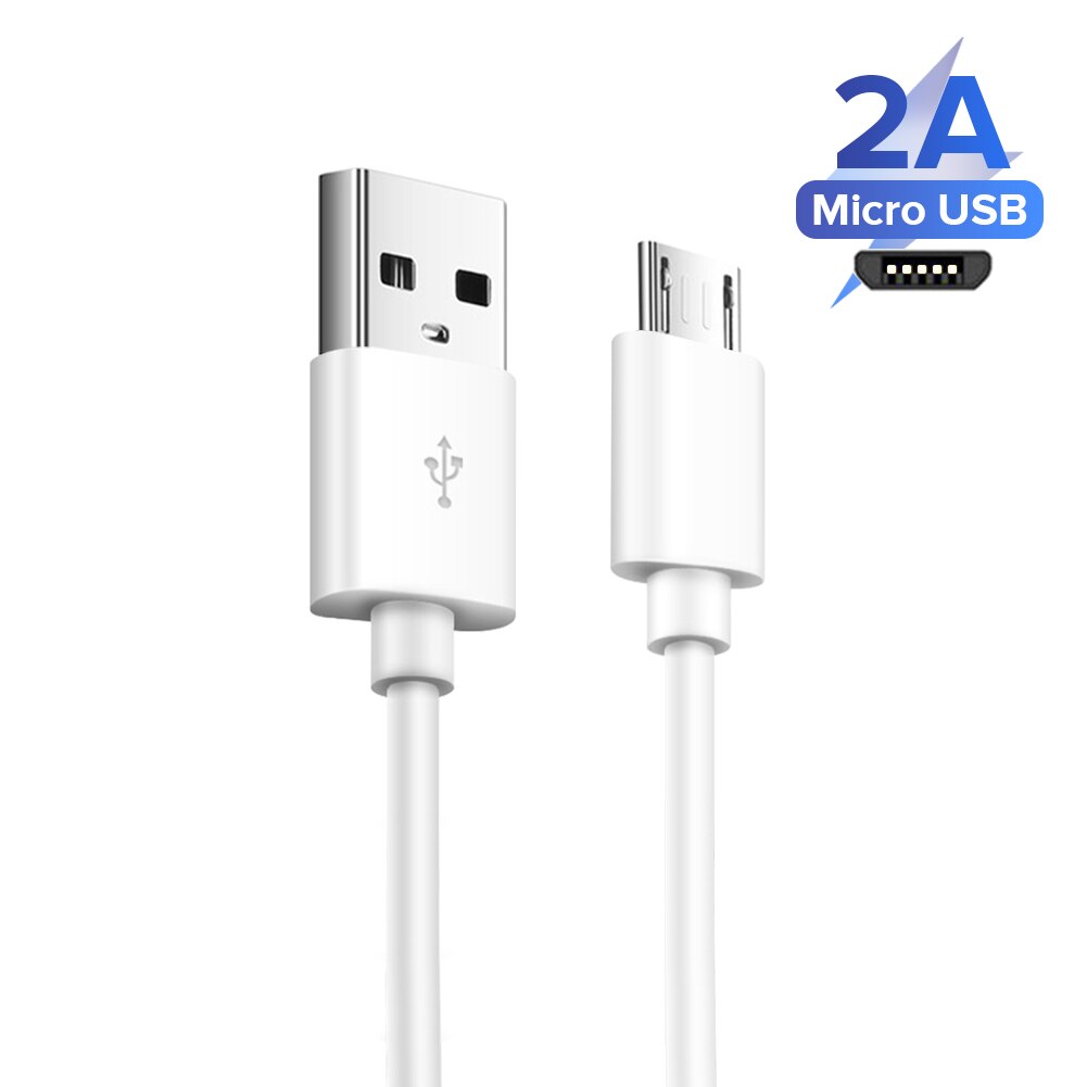 High speed Fast Charging USB white Cable 3M Extra long Micro Lightning Type C Uploadable data For iPhone Huawei Samsung xiaomi: Android(micro) / 2M