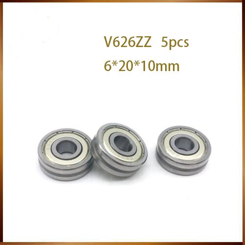 Rodamientos de rueda guía de alisador acanalado en V, A603ZZ, V626-2RS, V120, 6x20x10mm, rodamientos de polea ABEC, V626ZZ, 626VV, V626