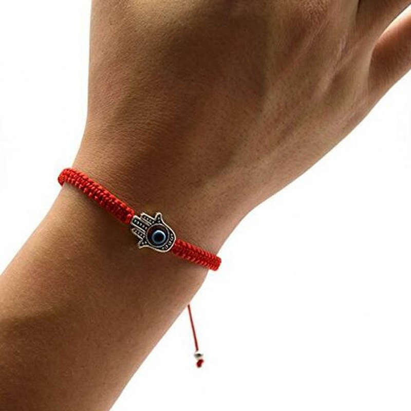 Corda trançada artesanal lucky red string pulseira mal olho charme pulseiras para as mulheres lhe trazer sorte pacífica tamanho ajustável