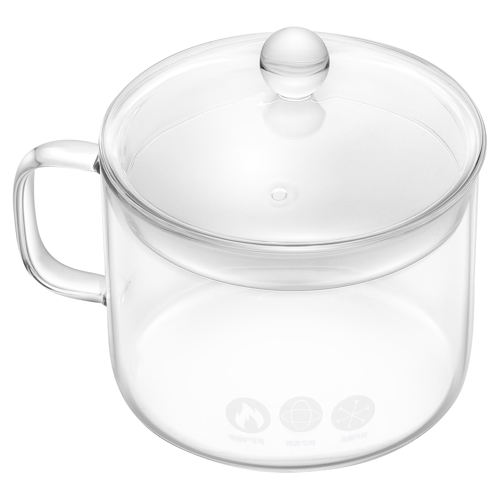 1pc Transparent Heat-resistant Multipurpose Noodle Pot Simmer Pot Stew Pot for Kitchen Home Restaurant: Default Title