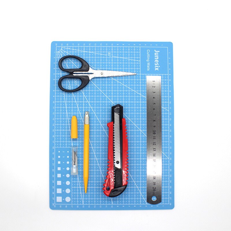 Self Healing Cutting Mat A4 set 3mm Double Sided Non-Slip Gridded Rotary Board for Art Craft Sew Quilt Scrapbook PVC