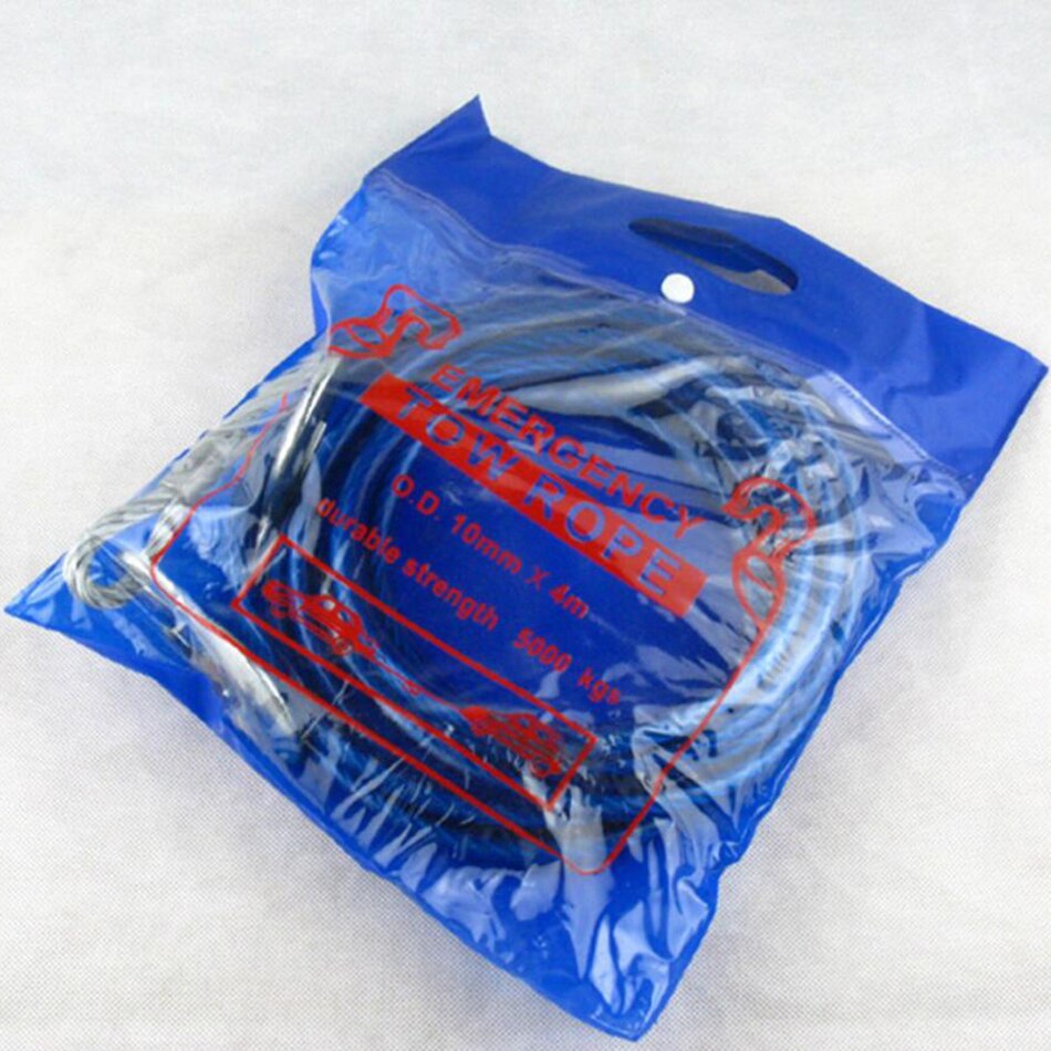 Heavy Duty Tow Ropes 4M 5 Tons Wire Cable High Strength Safety Hook Steel Wire Trailer Car Emergency Towing Rope
