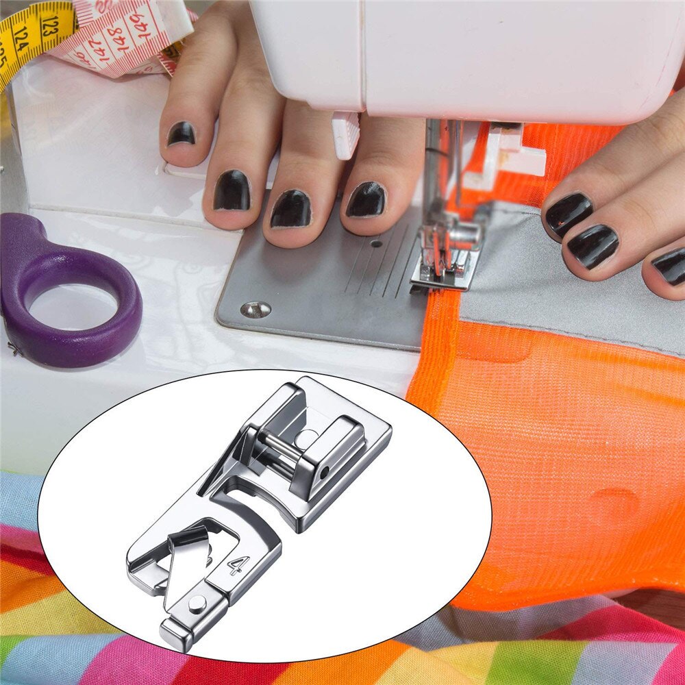 Dobladillo de costura, prensatelas para máquina de coser doméstica, dobladillo enrollado, accesorios de costura para Brother Singer, , 3 uds.