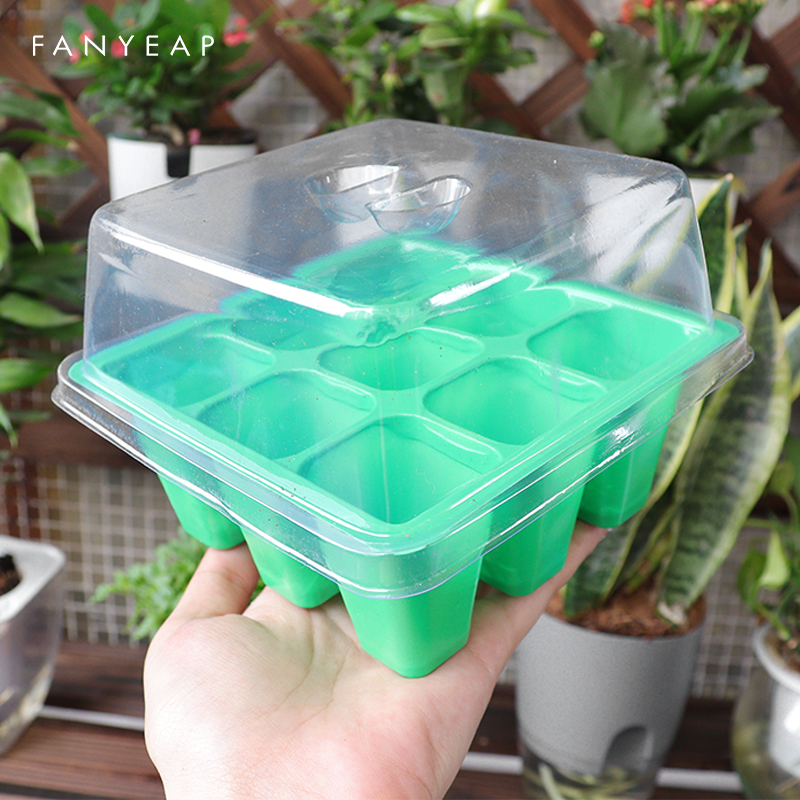 Nursery Pots Plant Seed Box Tray Insert Seeding Case Plastic Plant Seeds Growing Box Base Garden Grow Box