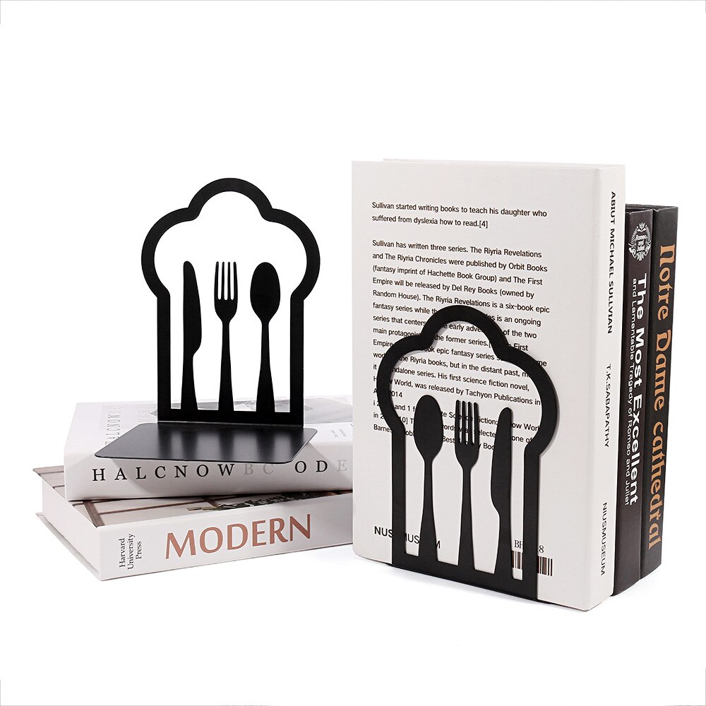 1 paar Metall Buchstützen Buch Unterstützt Küche Kochbuch Buchstützen Metall Buch Enden Buchstützen Für verwöhnen Schwere Bücher Buch Regal Halfter