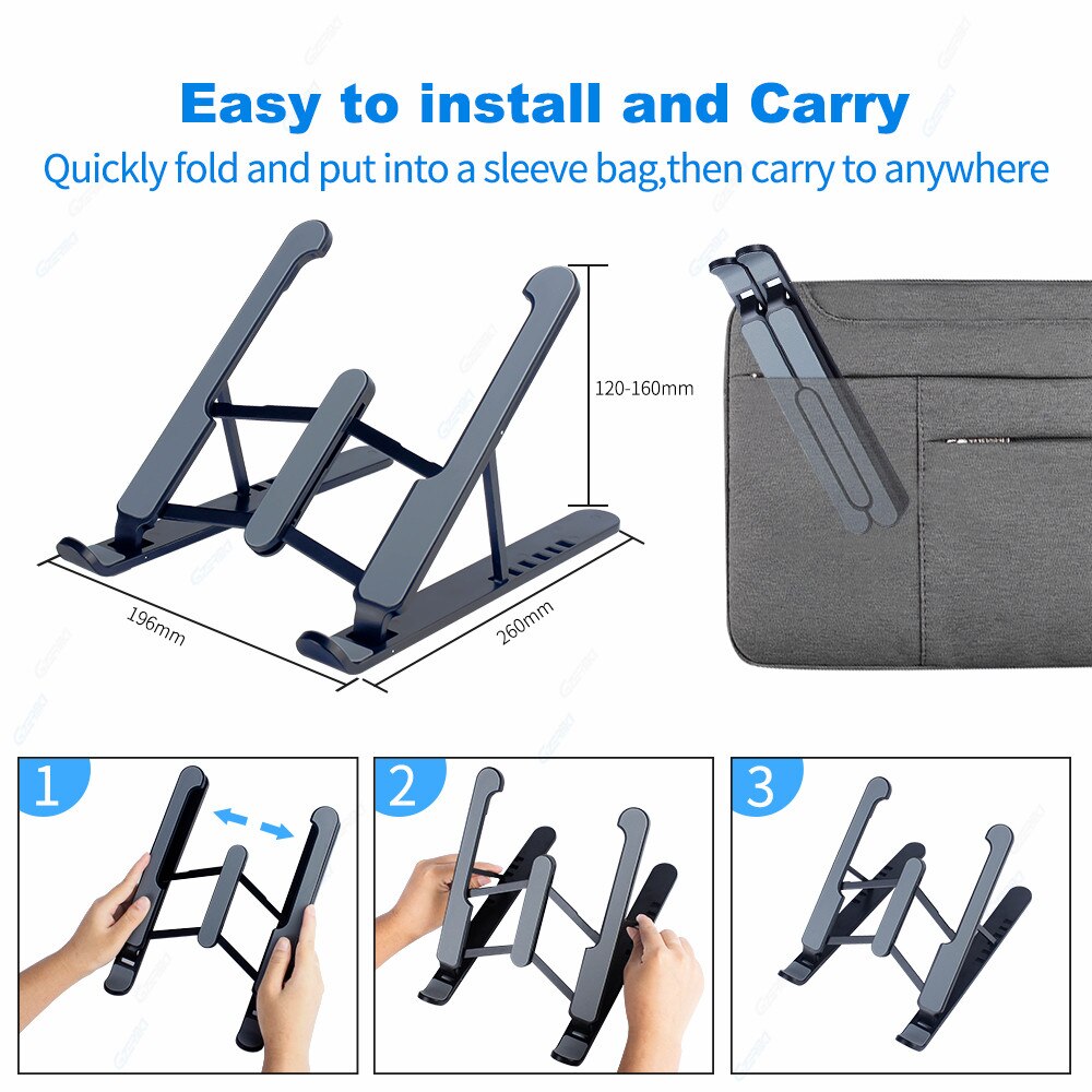 Portable Laptop Holder Vertical Computer Tablet Stand Adjustable Foldable Desk Notebook Stand For MacBook Air Pro iPad Bracket