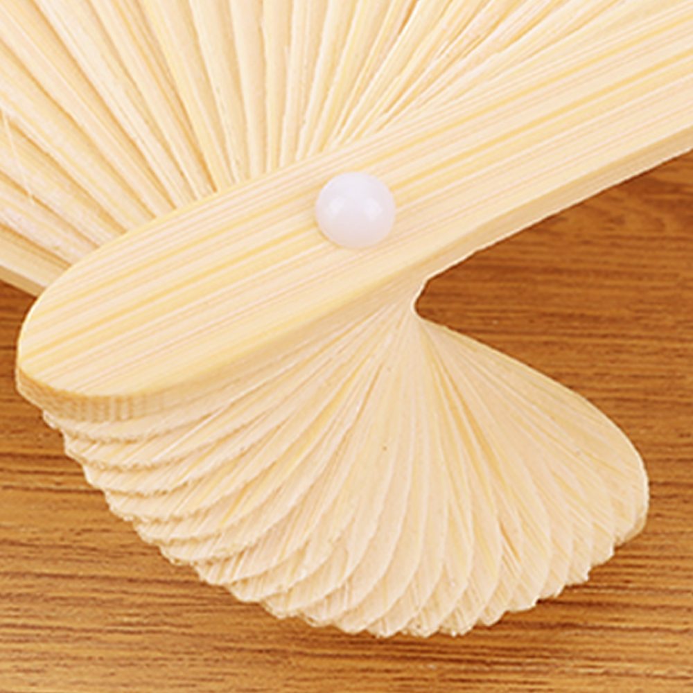 1-50pcs DIY Paper Bamboo Folding Fan Adults Children's Calligraphy Painting Practice Blank White Folding Fan Wedding