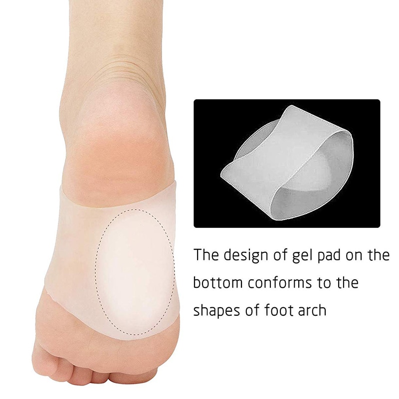 Ushine buede hvælvede såler fasciitis silikone skoindlæg sporer fodpleje flade fødder sokker pudepuder ortopædiske indlægssåler