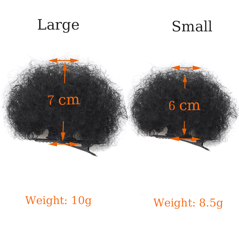 Coque de cabelo afro sintético com clipes para crianças, coque curto e crespo para meninas, extensão de rabo de cavalo encaracolado