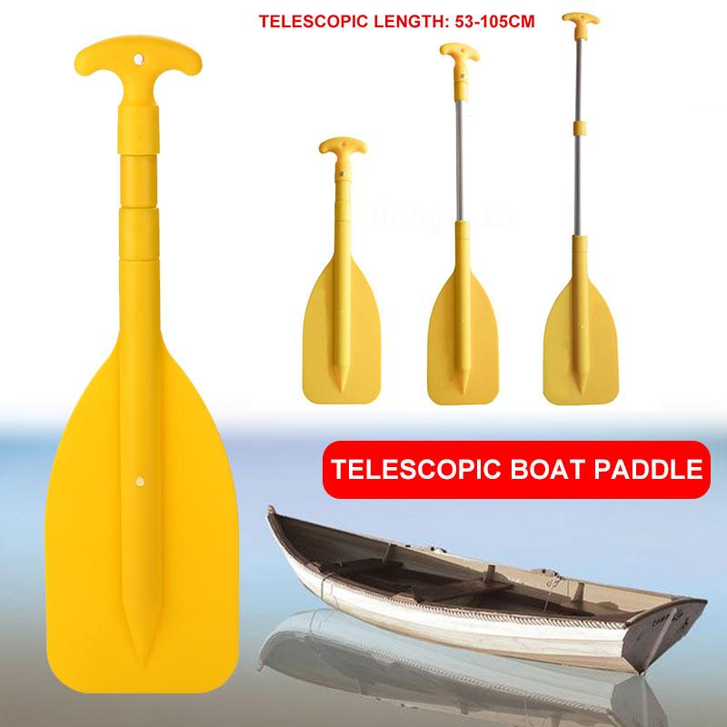 Durable Telescopic Compact Boat Boat Paddle PVC Movement River Canoe Boating Telescopic Paddle Portable Seawater Sports Yellow