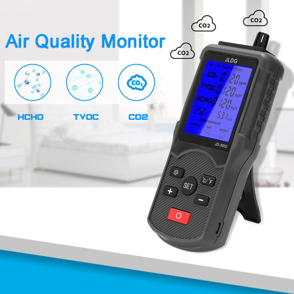 Kohlendioxid Tester CO2 Detektor Luft Detektor TVOC Meter Temperatur Feuchtigkeit Messgerät Multifunktionale Tester