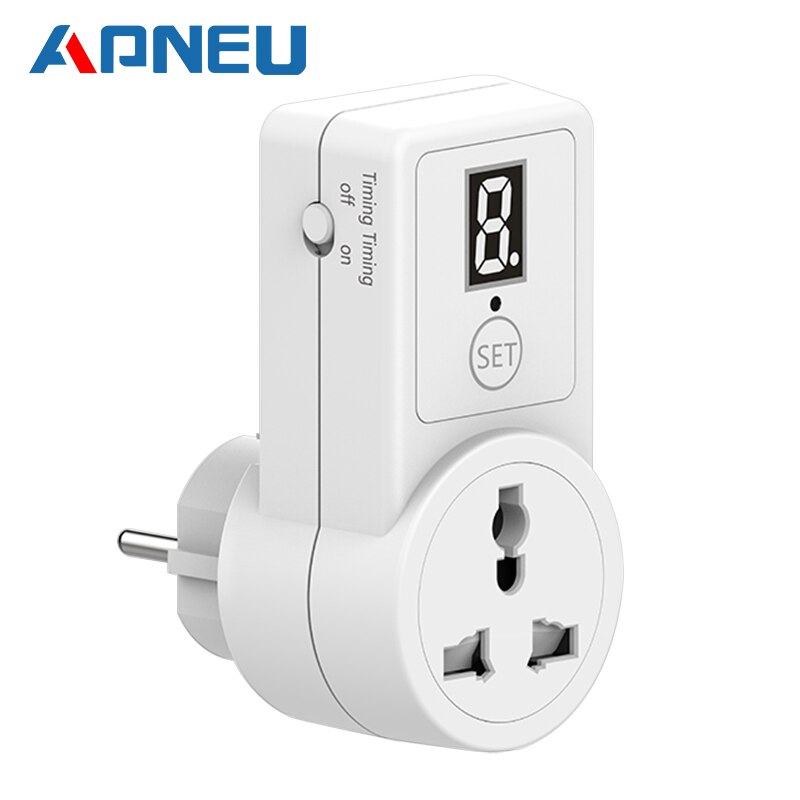 digital Countdown Timer Switch Universal Socket Plug-in Time Control Phone Battery Electric car charge Electric EU Plug 10A