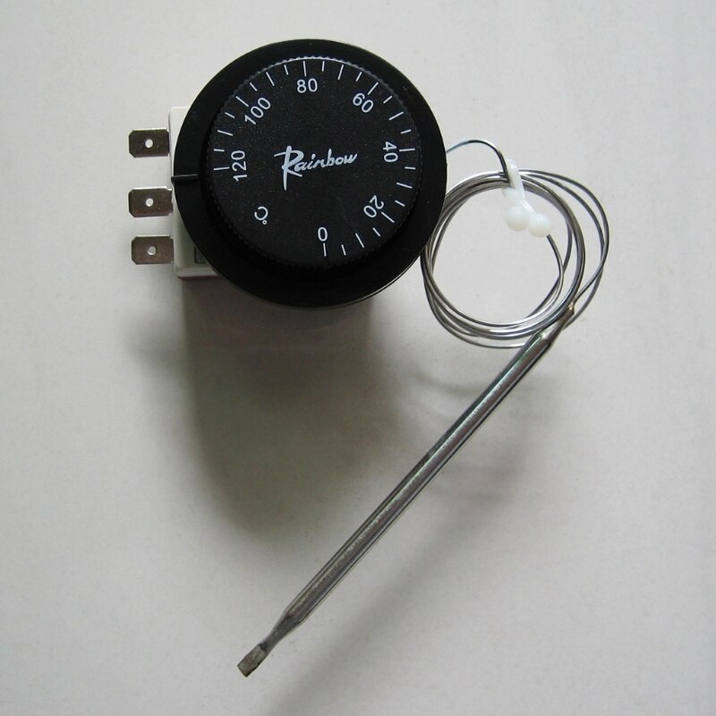 0-320℃ Rainbow TS-120SR Capillary Thermostat 3 pin Tempering Switch Adjustable Temperature 3-feet Temperature Controller L69D