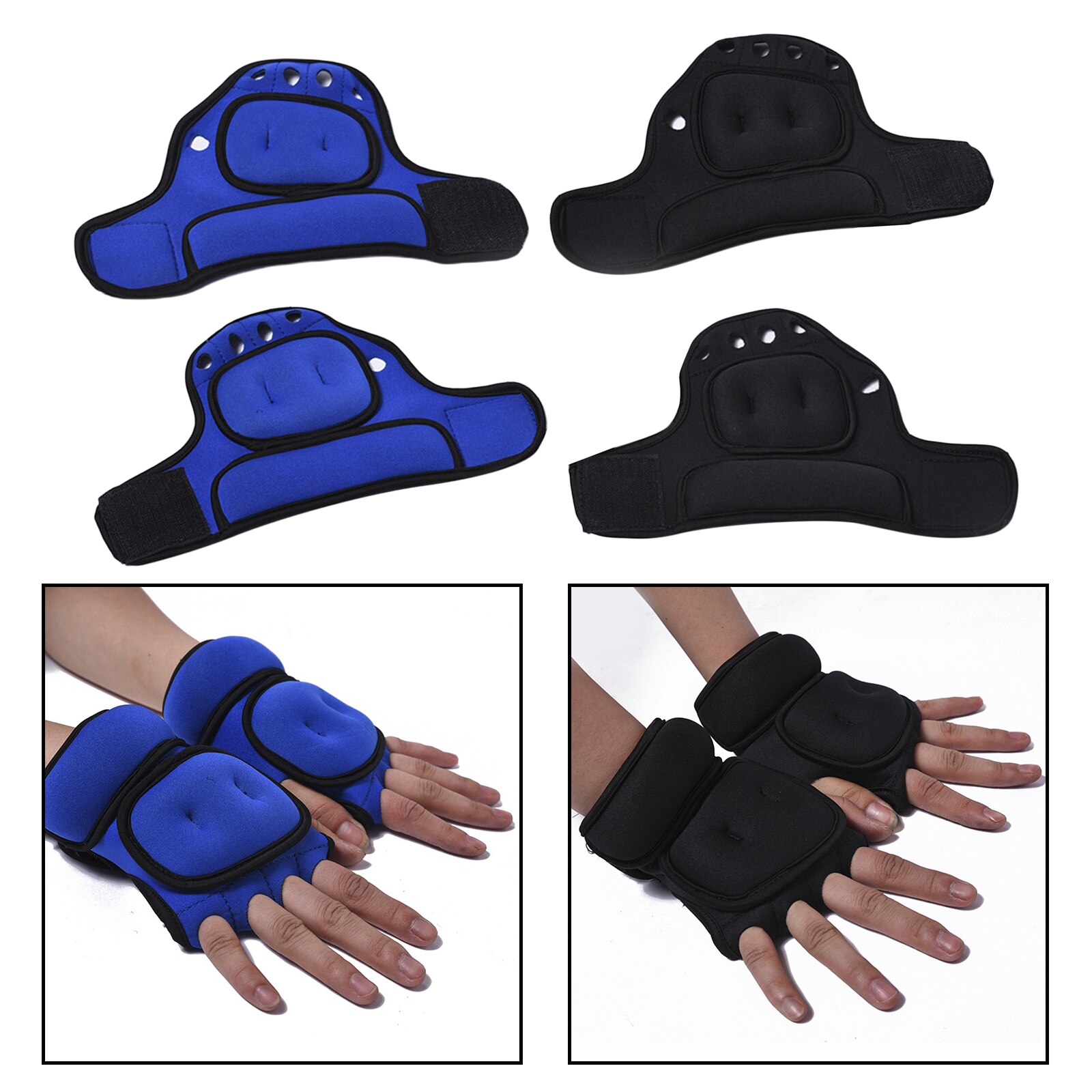 1kg Sports Weighted Gloves Body Building Strength Training Hand Weight Mitts