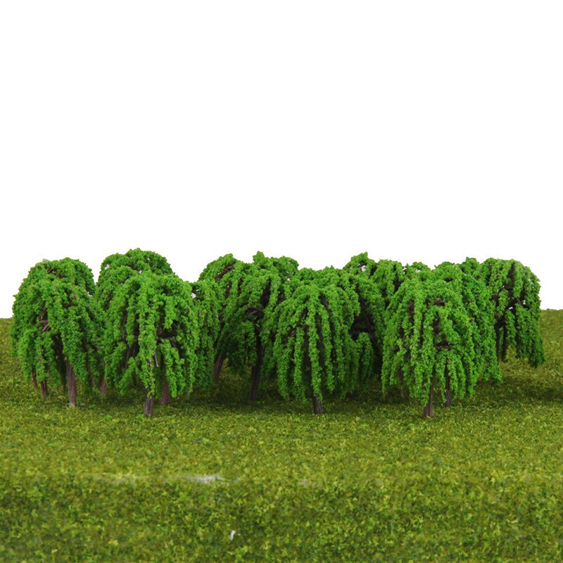 Display Model Tree Home Decoration 25pcs Plastic Resin Green 3D Landscape Layout