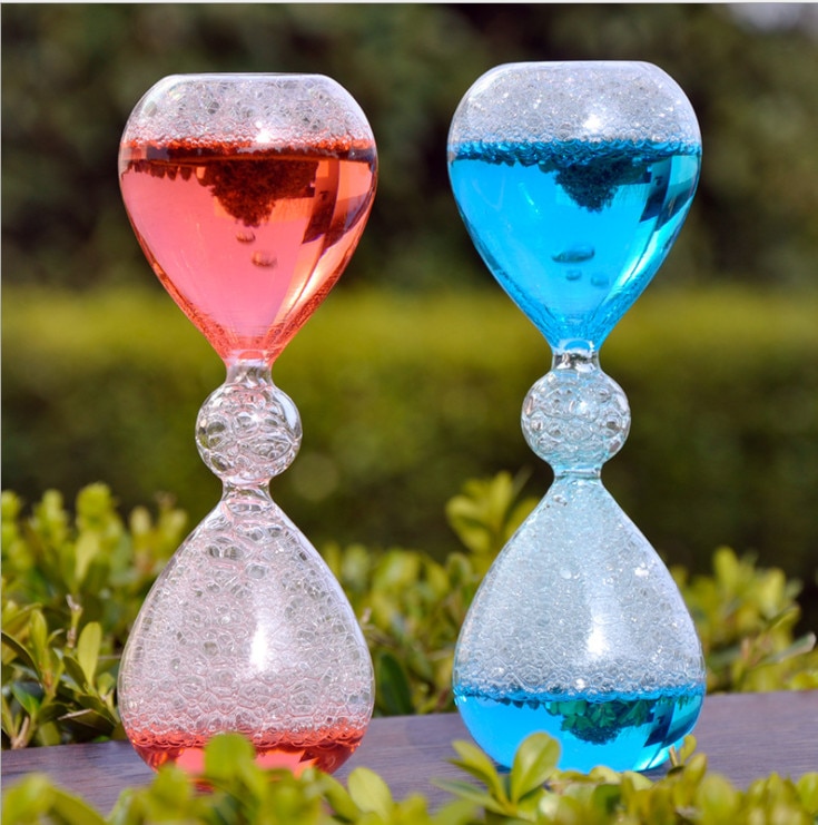 Horloge à bulle magique avec minuterie, accessoire de décoration pour la salle de verre, artisanat, de la saint-valentin