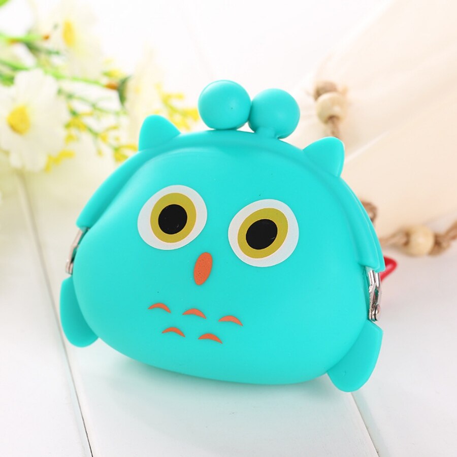 Girls Mini Silicone Coin Purse Animals Small Change Wallet Purse Women Key Wallet Coin Bag For Children Kids # DD: Color 4