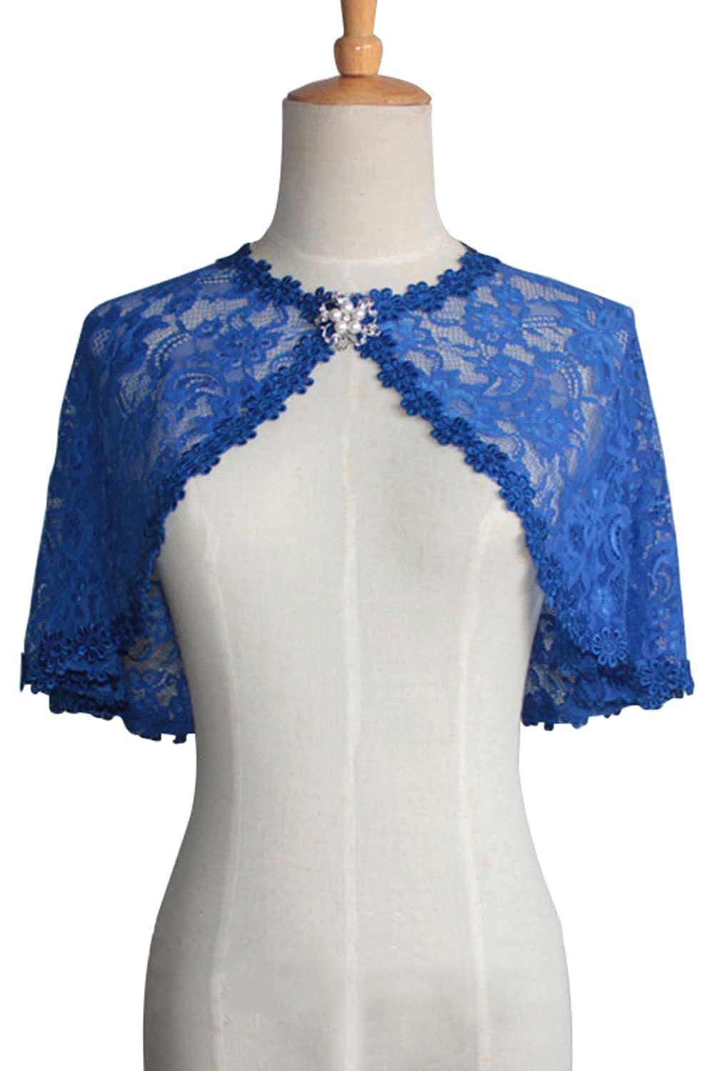 Sort blonde bryllup bolero skuldertræk brude sjal slå om jakke kvinder cape stole frakke mariage bride tilbehør: Hvid