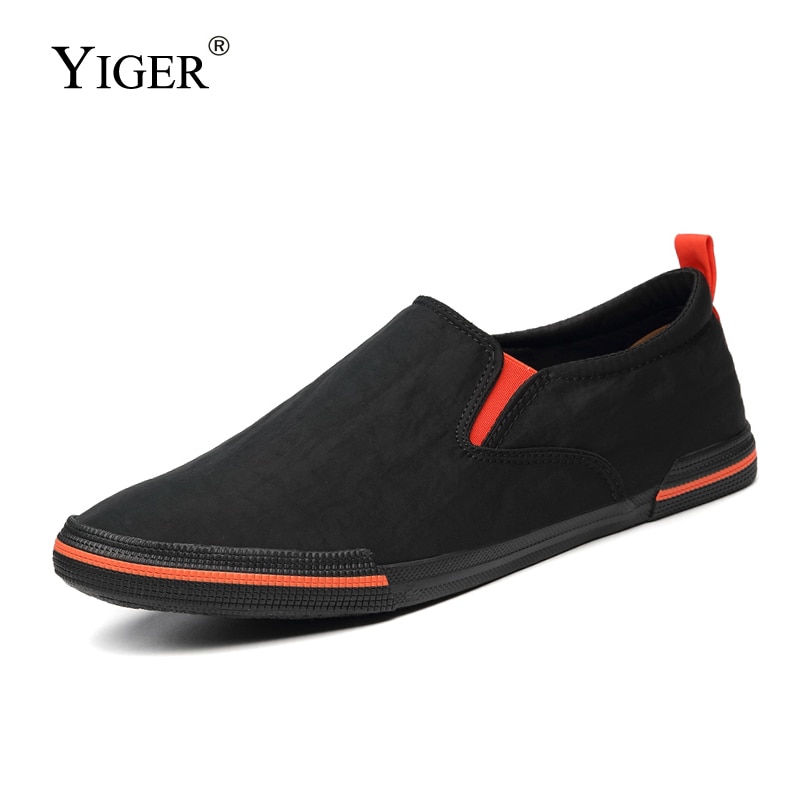 Yiger loafers menn & #39 ;s cavans sko mann vulkaniserte sko vårlette mannlige uformelle slip-on sko kjøresko båt sko