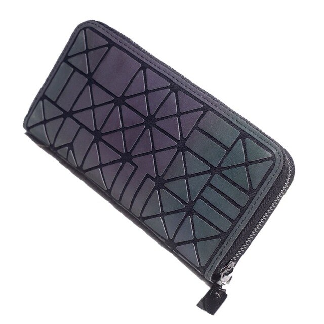 Badenroo Frauen Geldbörse Kupplung Weibliche Lange Nachtleuchtende Geldbörse Geometrische Zipper Glowing Telefon Brieftasche Damen Leucht Kupplung: Shandian