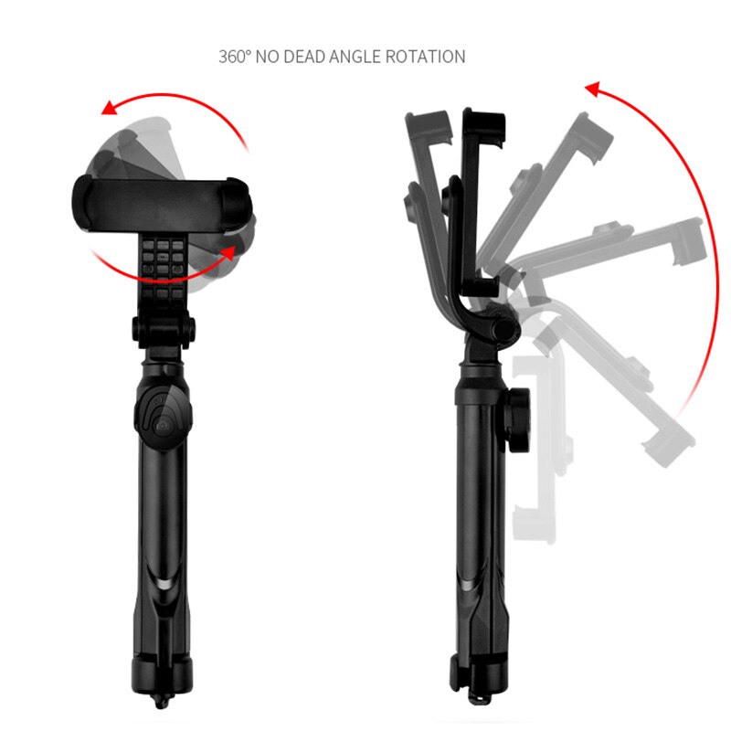 Tripod Self-Timer Pole Photographs Bluetooth Remote 360 Degree Horizontally Vertically Rod Self-Portrait Monopod for Iphone Sams